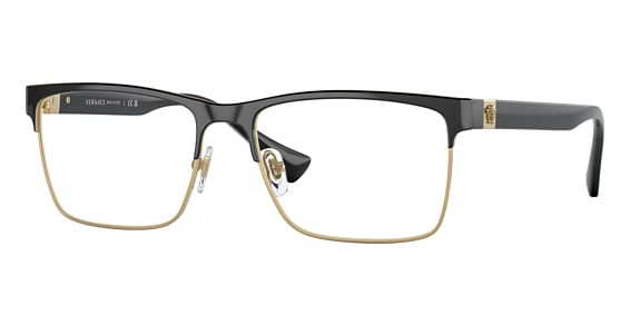 Versace VE1285 - Black, Metal, Rectangle frame