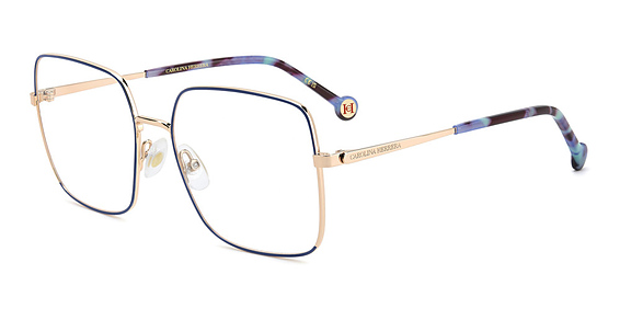 Carolina Herrera HER 0346 - Gold Blue, Metal, Rectangle frame