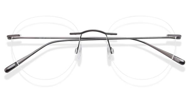 KITS Valoisa - Shiny Dark Gunmetal, Titanium, Rimless frame
