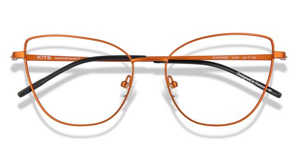 KITS Shimmer - Amber, Stainless Steel, Cat Eye frame