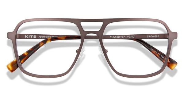 KITS McAllister - Gunmetal, Metal, Aviator frame