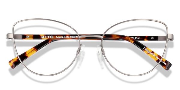 KITS Azura - Gunmetal / Dark Havana, Metal, Cat Eye frame