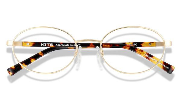 KITS Drew - Gold / Havana, Metal, Oval frame