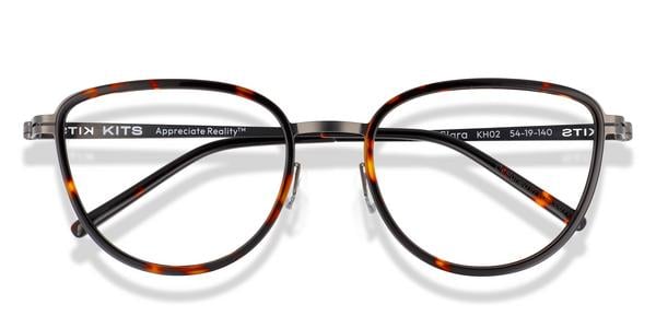KITS Clara - Dark Havana Acetate / Gunmetal Metal, Acetate, Cat Eye frame
