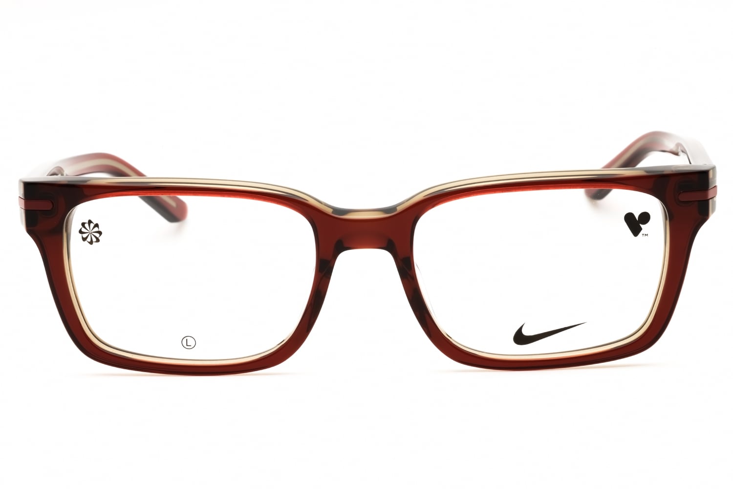 Nike NIKE 7174 - Cedar/amber Laminate, Acetate, Rectangle frame
