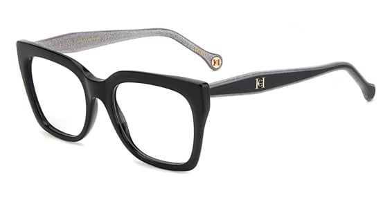 Carolina Herrera HER 0227 - Black Silver, Acetate, Rectangle frame