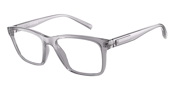 Armani Exchange AX3114F - Shiny Transparent Grey, Plastic, Rectangle frame