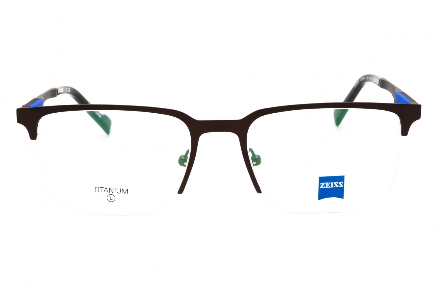 Zeiss ZS25160 - Satin Brown, Titanium, Rectangle frame