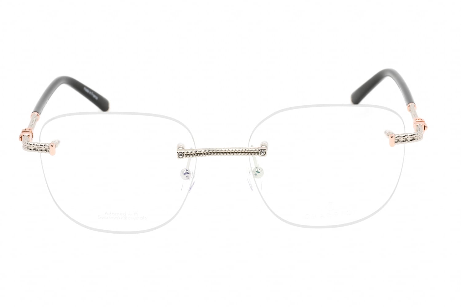 Charriol EYEGLASSES PC71048-C02-54 New with case Charriol PC75075 C02 Shiny Silver Black Eyeglasses  main image 4