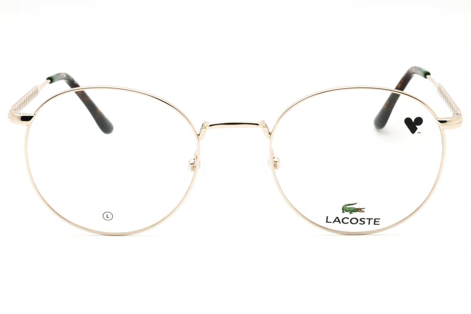 Lacoste L2308 - Gold, Metal, Round frame