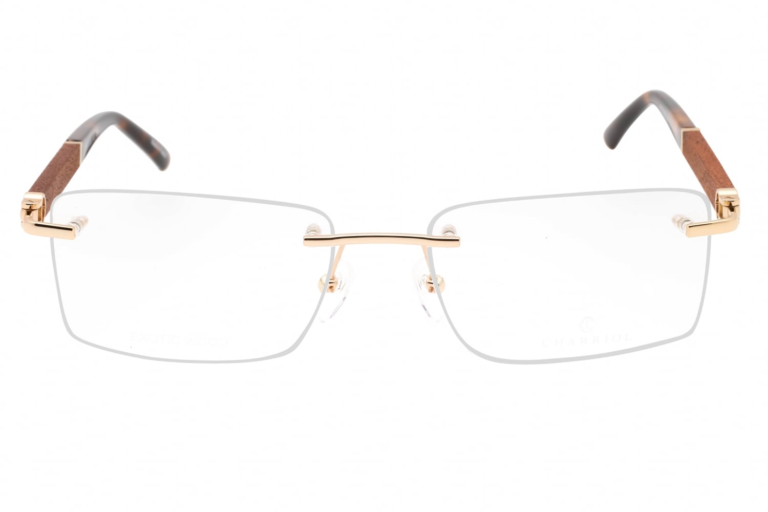 Charriol PC75109 - Shiny Gold/tortoise, Metal, Rimless frame