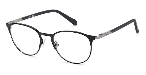Fossil FOS 7117 - Matte Black, Stainless Steel, Mixed Shapes frame