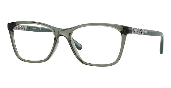 Vogue VO5632B - Transparent Mallard Gree, Acetate, Oval frame