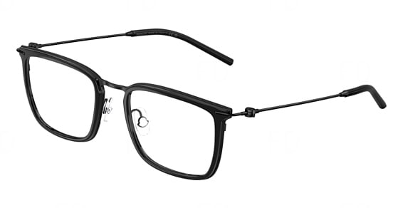 Moncler ME1001D - Shiny Black, Metal, Rectangle frame