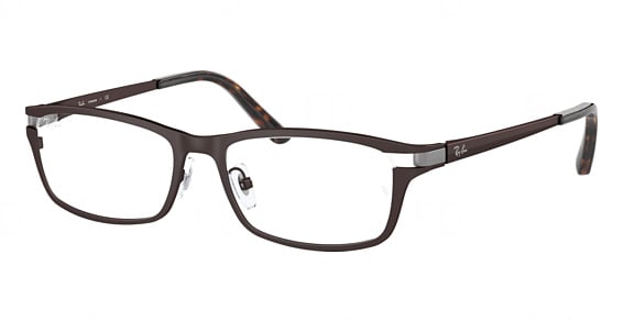 Ray-Ban RX8727D - Dark Brown, Titanium, Rectangle frame