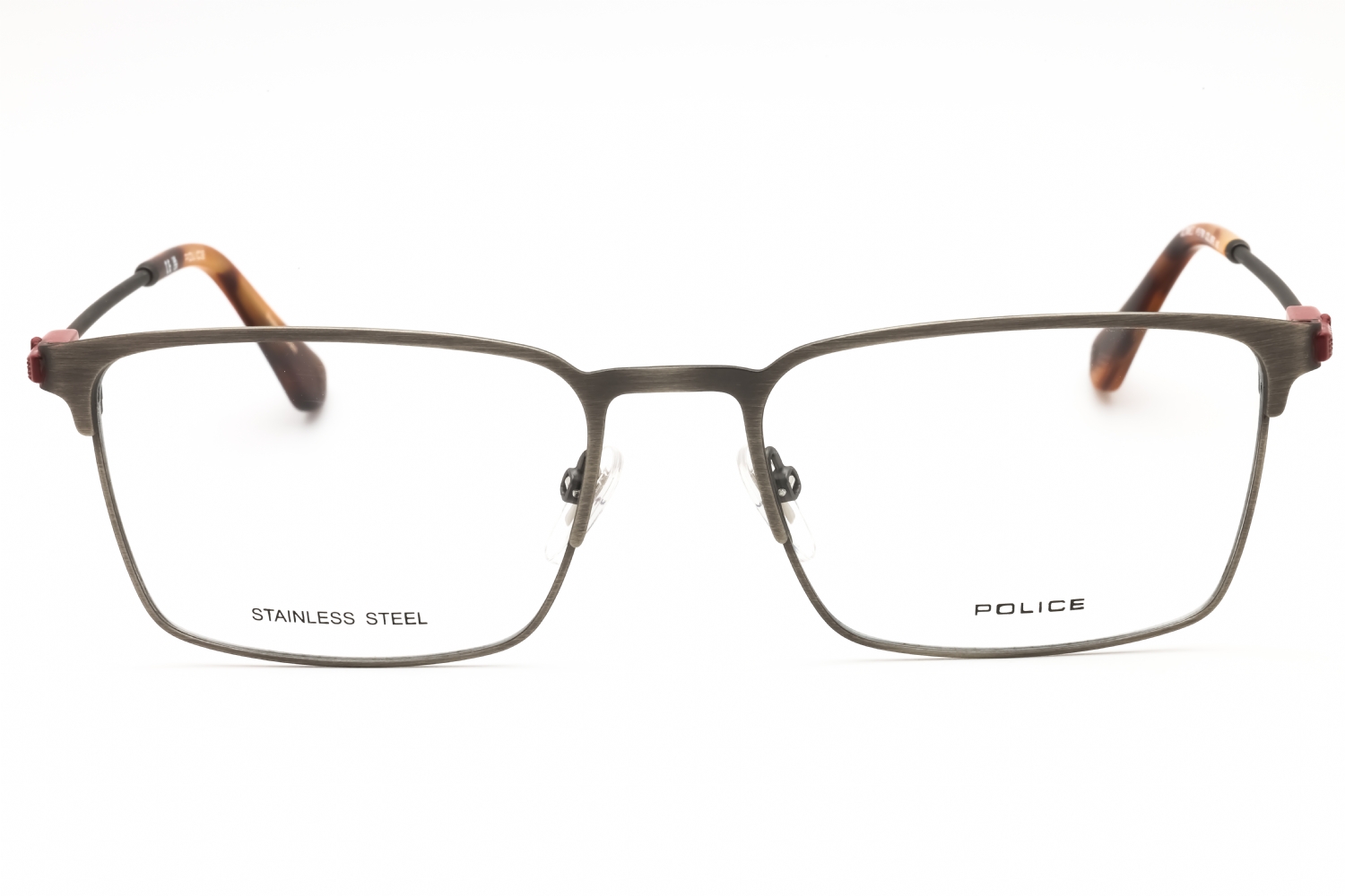 Police VPLF78N - Shiny Light RED, Metal, Rectangle frame