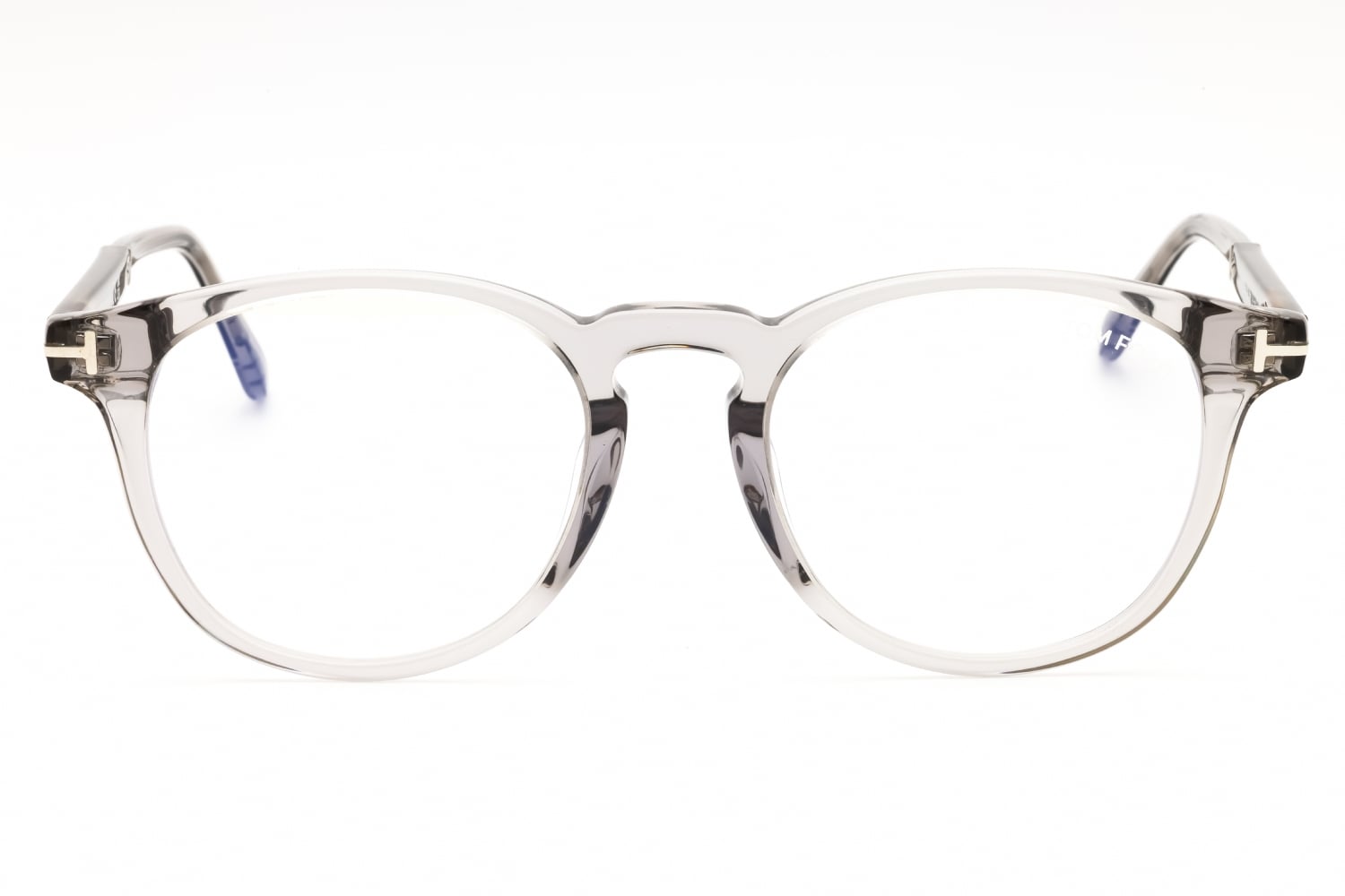 Tom Ford FT5891-F-B - Grey/other/clear, Acetate, Round frame