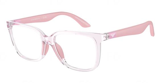 Emporio Armani EK3006F - Shiny Transparent Pink, Acetate, Oval frame