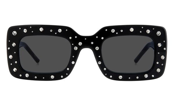 Carolina Herrera HER 0131/S - Black, Plastic, Rectangle frame