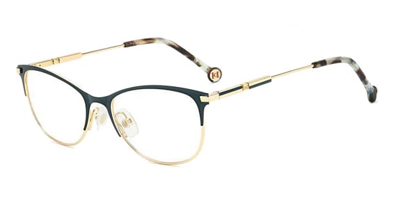 Carolina Herrera HER 0211 - Gold Green, Stainless Steel, Rectangle frame