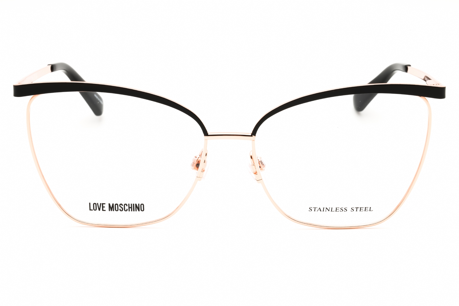 Moschino MOL596 - Black Gold, Metal, Cat Eye frame