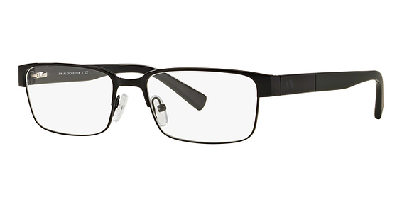 Armani Exchange AX1017 - Shiny Black, Metal, Rectangle frame