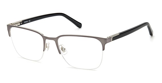 Fossil FOS 7110/G - Matte Dark Ruthenium, Stainless Steel, Rectangle frame