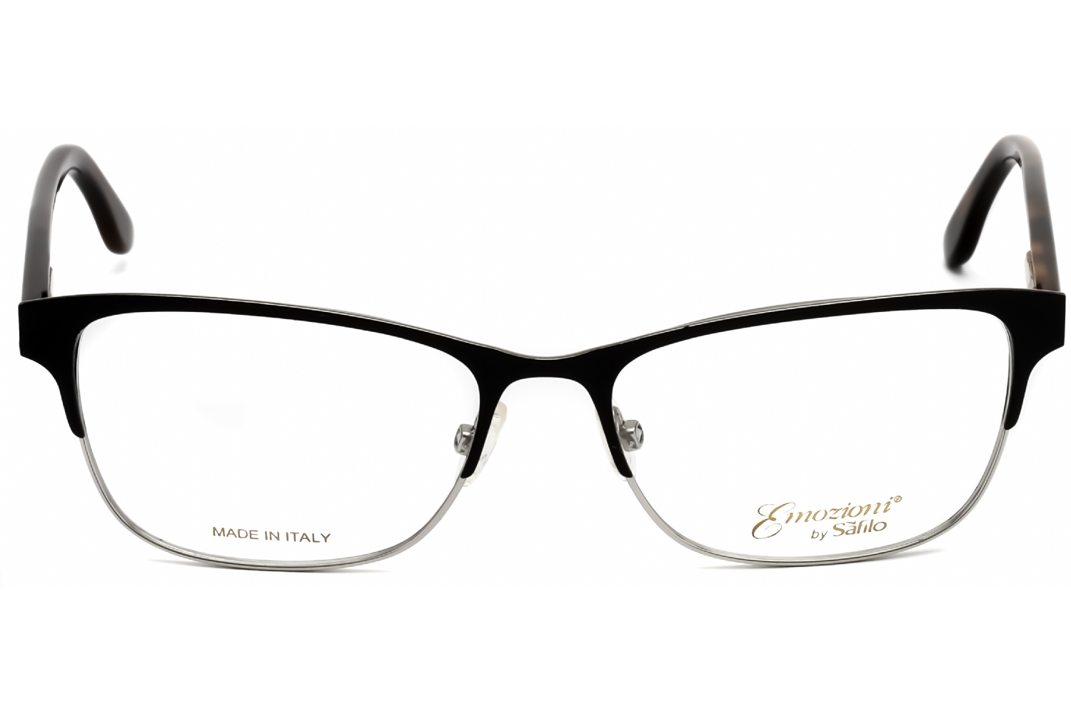 Emozioni 4371 - Black Havana, Stainless Steel, Rectangle frame