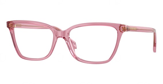 Versace VE3398 - Transparent Pink, Plastic, Mixed Shapes frame