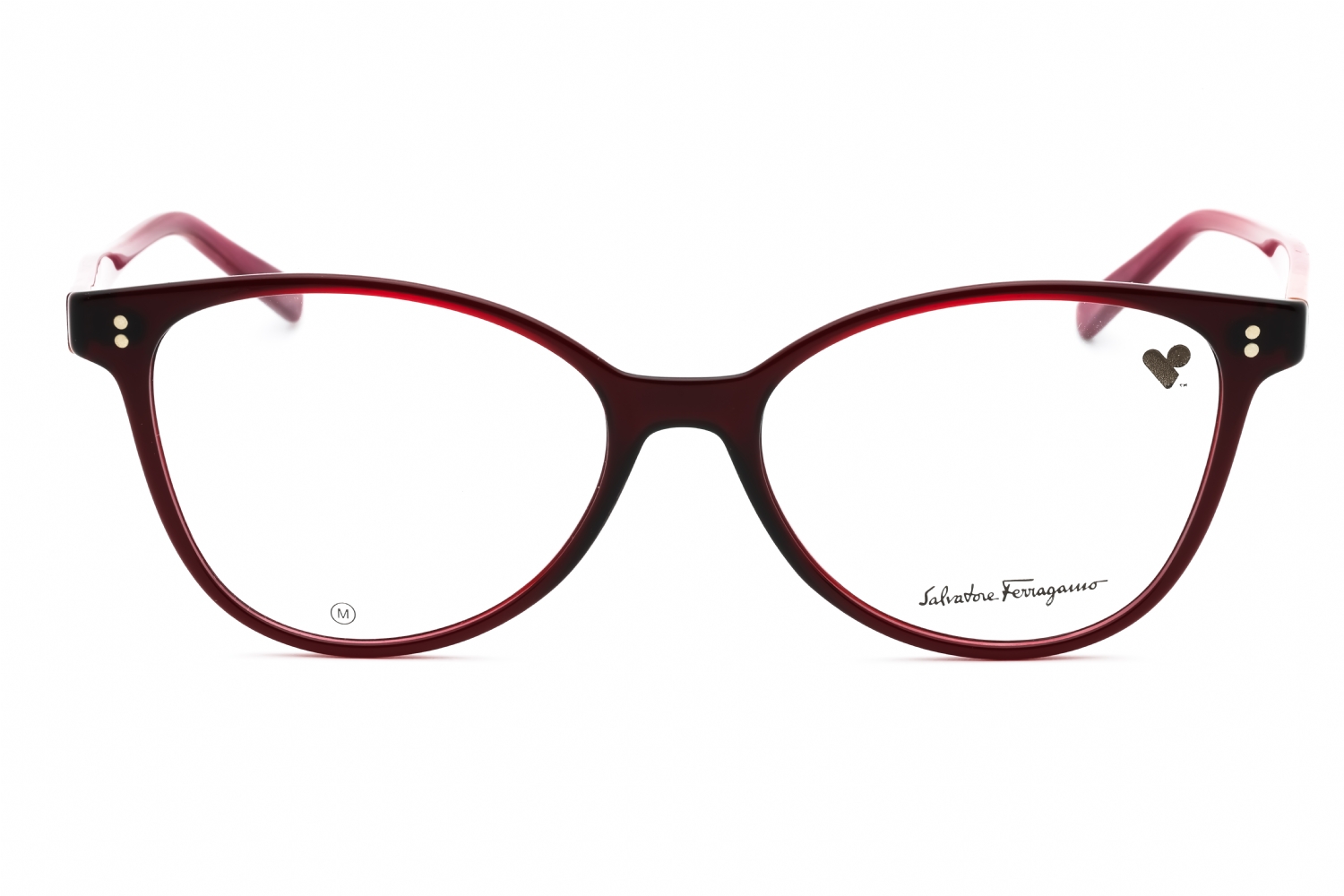 Salvatore Ferragamo SF2948 - Transparent Wine/Burgundy, Acetate, Cat Eye frame