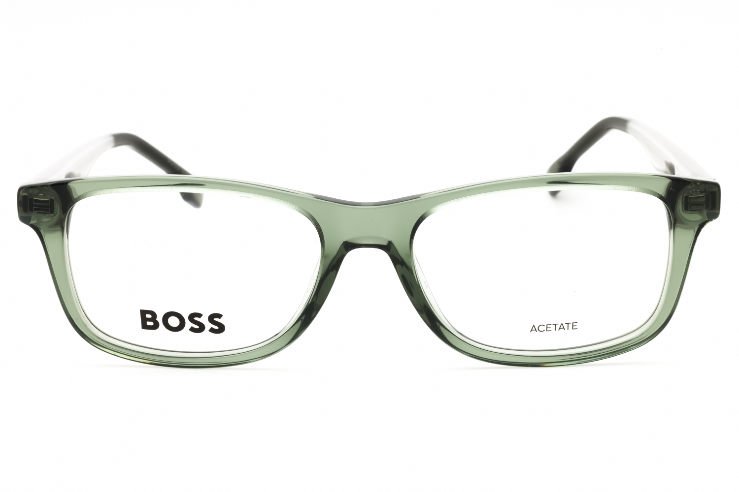 Hugo Boss BOSS 1547 - Transparent Olive Green, Plastic, Rectangle frame