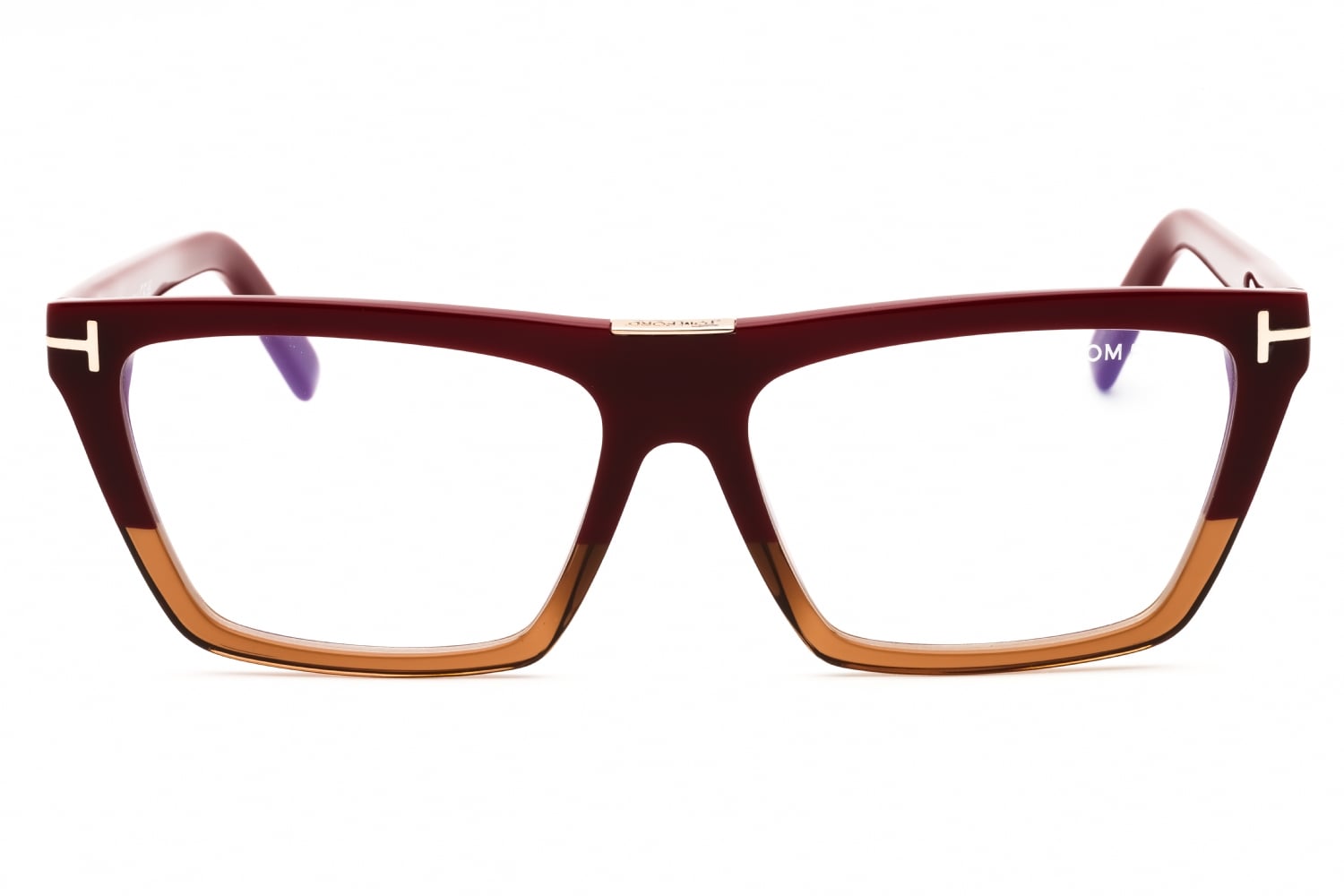 Tom Ford FT5912-B - Violet/other/clear, Acetate, Rectangle frame