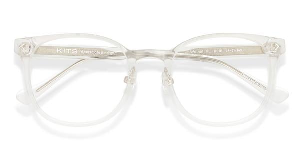 KITS Walnut Comfort Fit - Clear, Acetate, Round frame