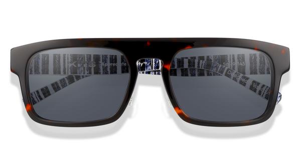 KITS Crest Primo Lift-off™ Sun - Havana/Stripe, Acetate, Flat-Top frame