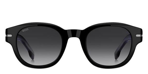Hugo Boss Boss 1717/S - Black Striped White, Plastic, Rectangle frame