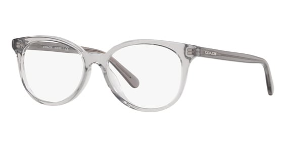 COACH HC6138U - Transparent Grey, Plastic, Round frame