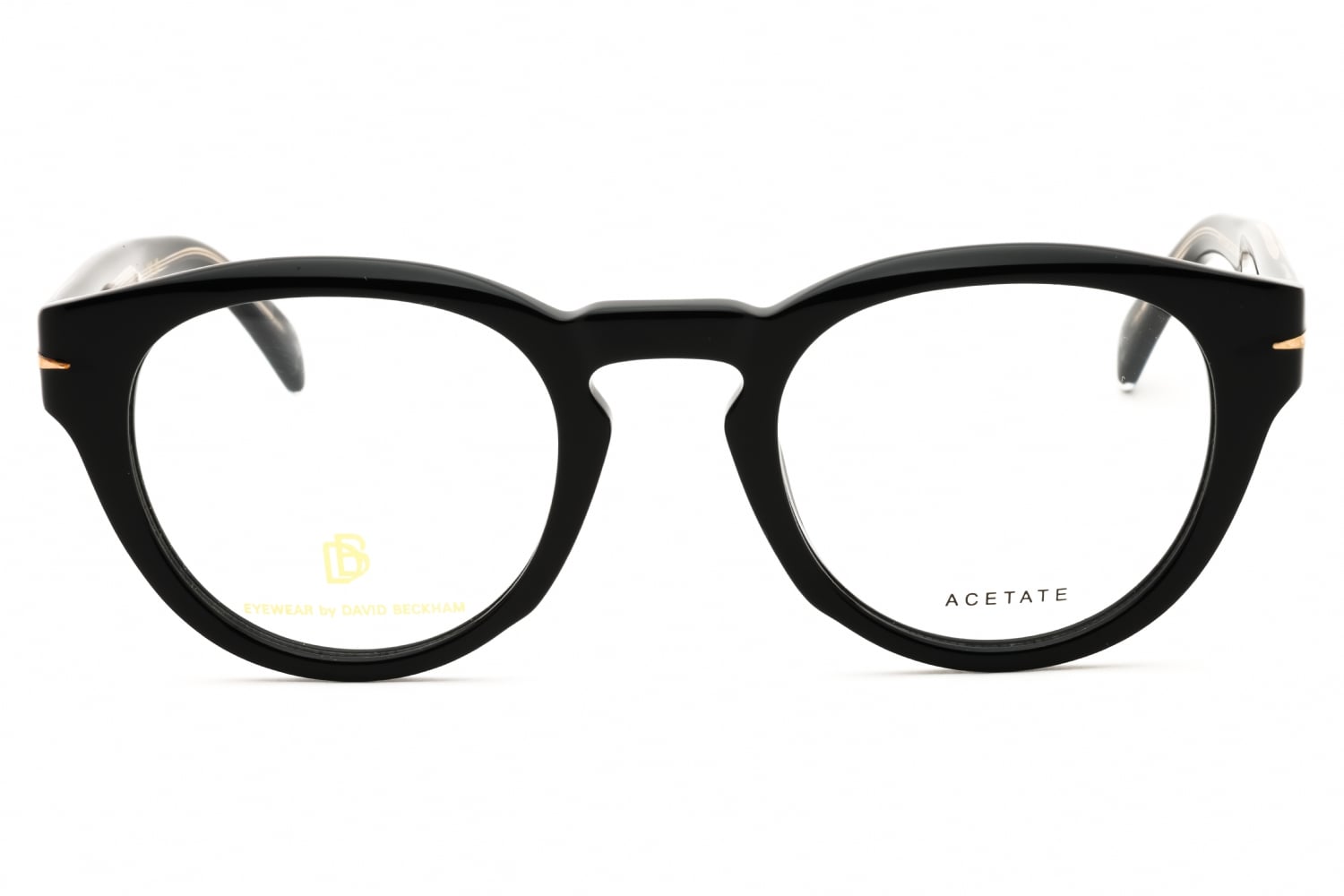 David Beckham DB 7114 - Black, Plastic, Round frame