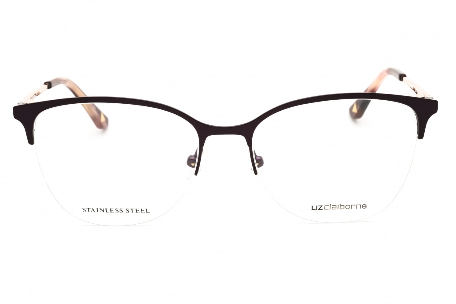 Liz Claiborne L 677 - Matte Violet, Metal, Round frame