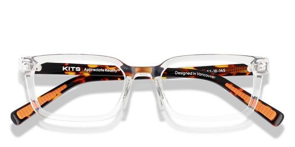 KITS Wembley Sport - Clear Front / Dark Havana Temples, Acetate, Rectangle frame