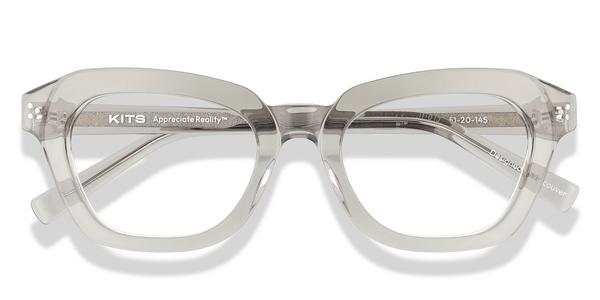 KITS Liz - Translucent Light Grey, Acetate, Cat Eye frame