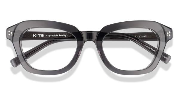KITS Liz - Translucent Charcoal, Acetate, Cat Eye frame