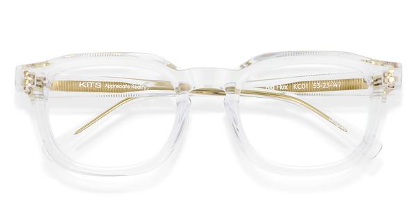 KITS Big Flux - Clear / Gold, Acetate, Rectangle frame