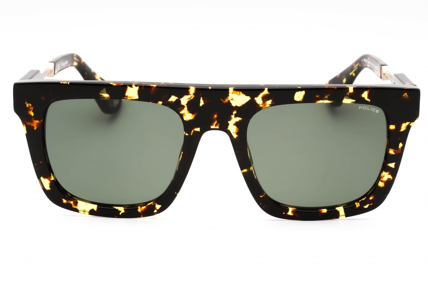 Police SPLF71 - Shiny Blue Brown Havana, Acetate, Rectangle frame