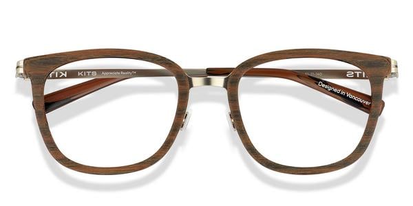 KITS Ossip - Matte Brown / Matte Gold Temple, Acetate, D Frame frame