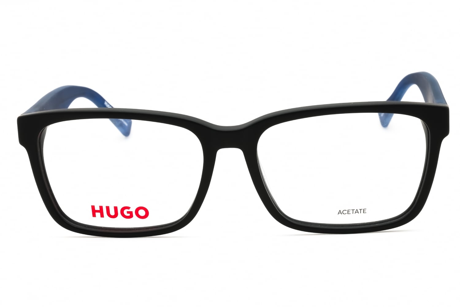 HUGO HG 0182 - Matte Black, Plastic, Rectangle frame