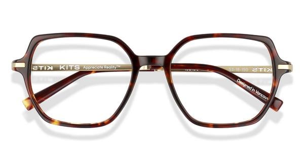 KITS Isolde - Havana, Acetate, Geometric frame