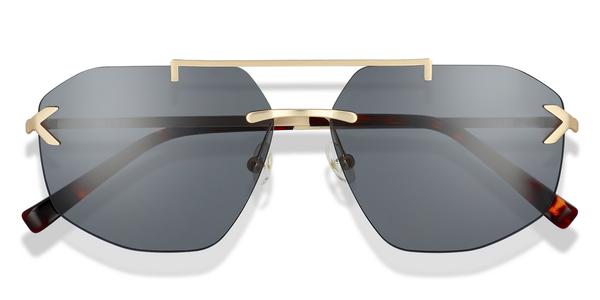 KITS Dugnad Sun - Matte Gold, Stainless Steel, Aviator frame