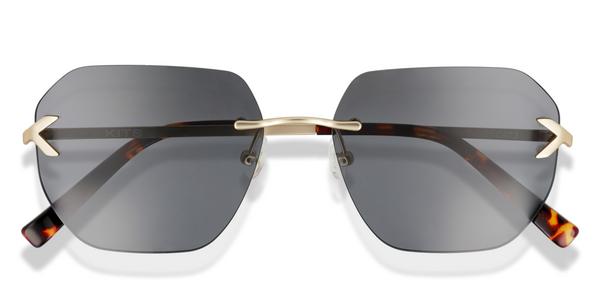 KITS Klem Sun - Matte Gold, Stainless Steel, Geometric frame
