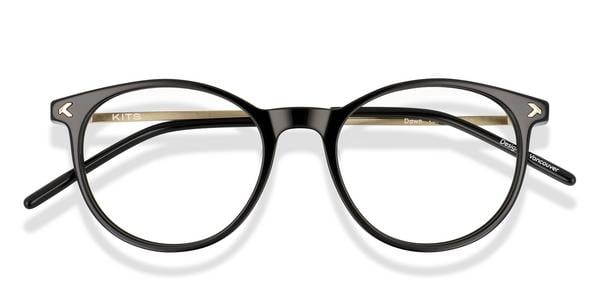 KITS Dawn - Black, Acetate, Round frame