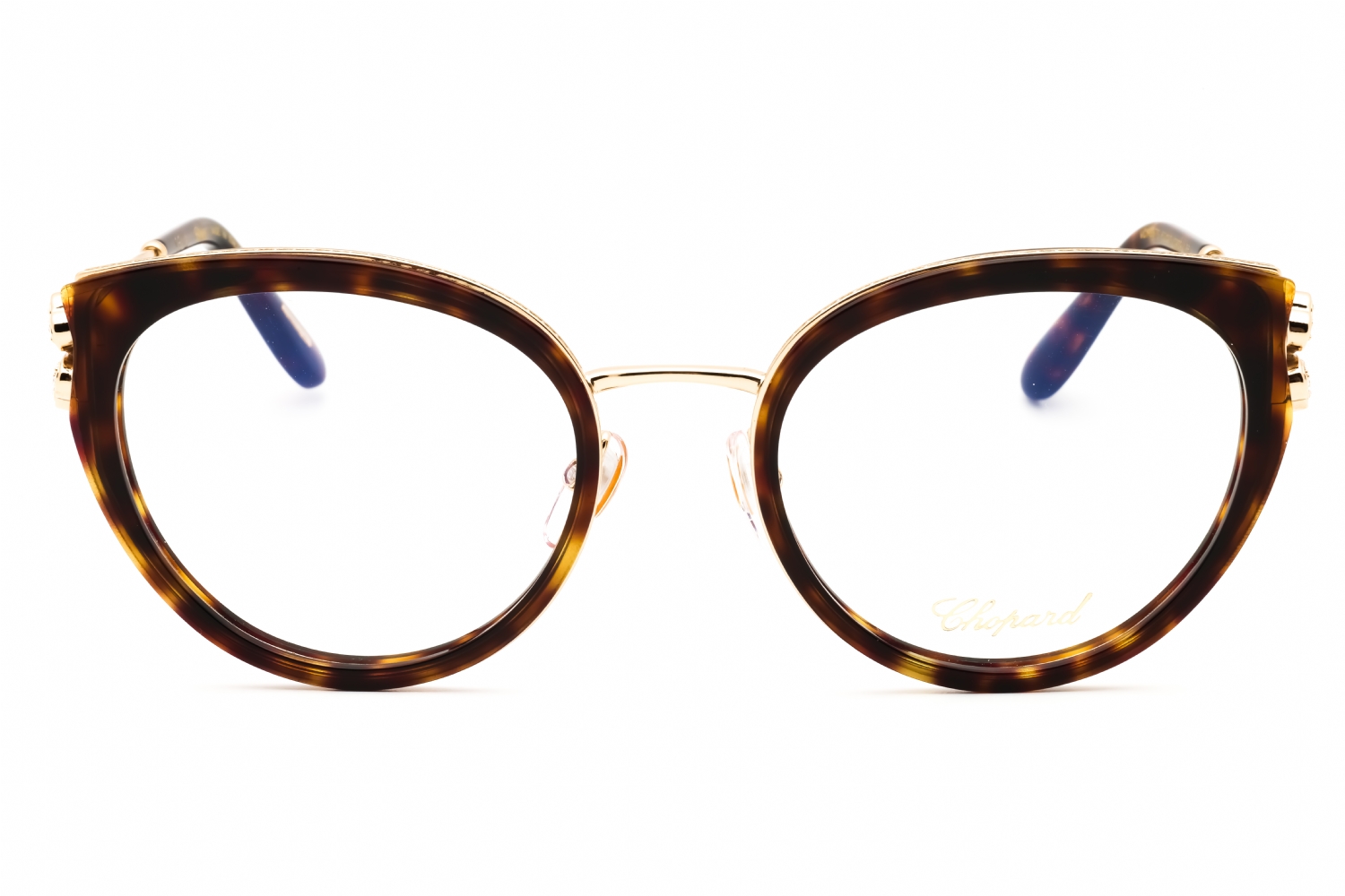 Chopard VCH367S - Shiny Havana, Metal, Cat Eye frame
